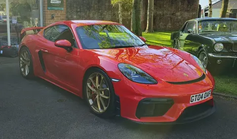 A 2020 Porsche 718 Cayman GT4, whose naturally aspirated flat six introduced cylinder deactivation to Porsche.