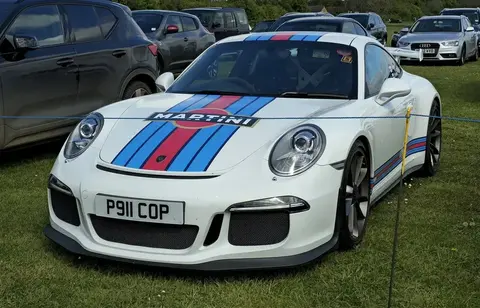 A 2014 Porsche 911 991 GT3 photographed outdoors, from the batch of 785 cars Porsche recalled worldwide after a connecting-rod fastener fire risk.