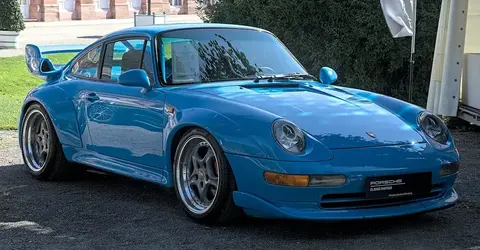 A Porsche 993 GT2 Clubsport photographed at the Classic-Gala 2021, the customer racer that took class wins at Le Mans in 1996 and 1997 outside Porsches own works effort.
