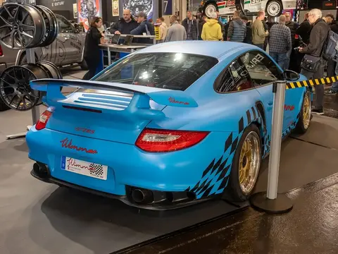 A Porsche 911 GT2 RS (997), the model Porsche's 'Project 727' developed to beat the Nissan GT-R's Nurburgring time.
