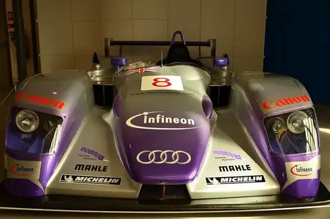 Audi's R8 Le Mans Prototype racer, the five-time Le Mans winner that lent the road car its name.