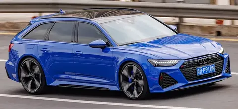An Audi RS6 Avant C8, the first RS6 generation with 48-volt mild-hybrid assistance.