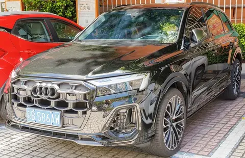 An Audi SQ7, the SUV that introduced an electric turbocharger to production cars.