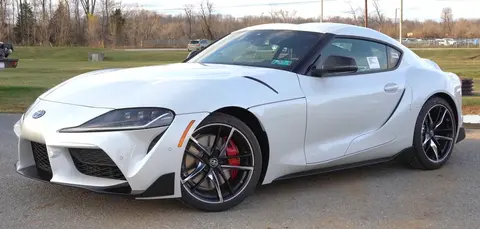 A Toyota GR Supra, the Japanese sports car powered by the same BMW B58 straight six family found in the M340i.