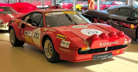 A Ferrari 308 GTB Vetroresina, one of the earliest fibreglass-bodied cars before Ferrari switched to pressed steel.