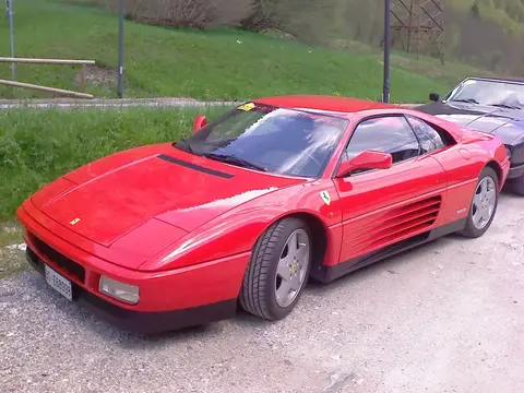 A Ferrari 348 tb, whose name marks the transversale gearbox layout borrowed from Ferrari's Formula One cars.