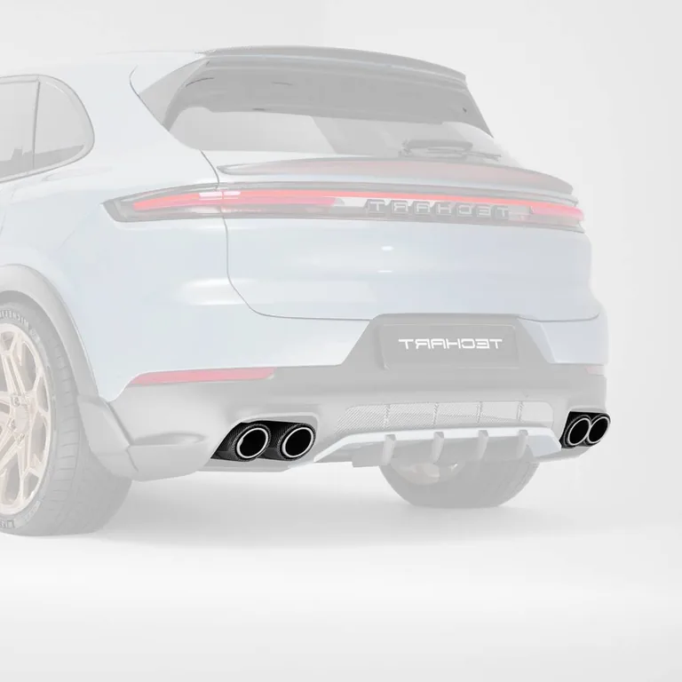 Sport tailpipe kit, titanium with carbon trim