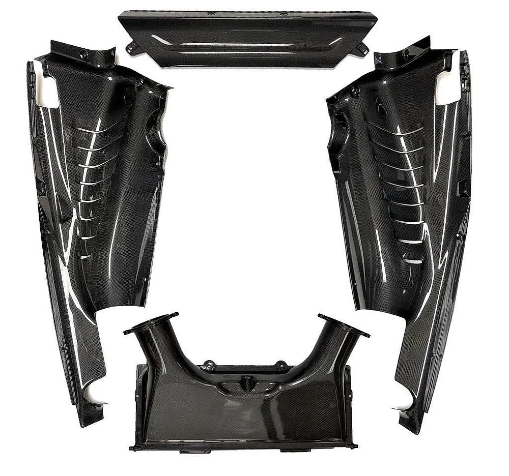 Carbon Fiber 4 Piece Engine Bay Set