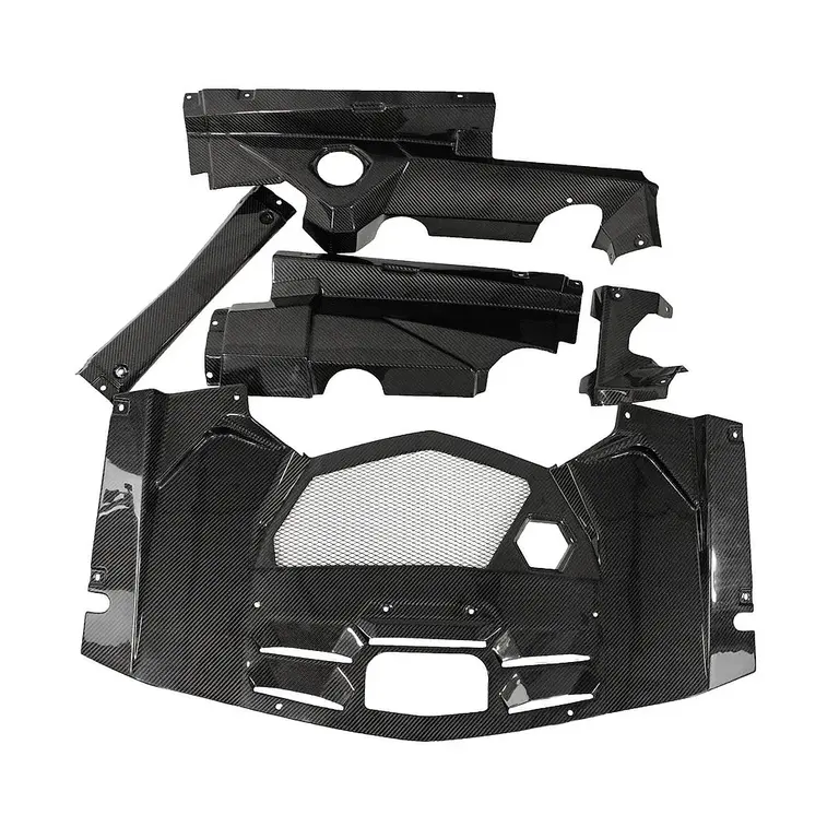 Carbon Fiber 5 Piece Engine Bay Set - Lamborghini Aventador