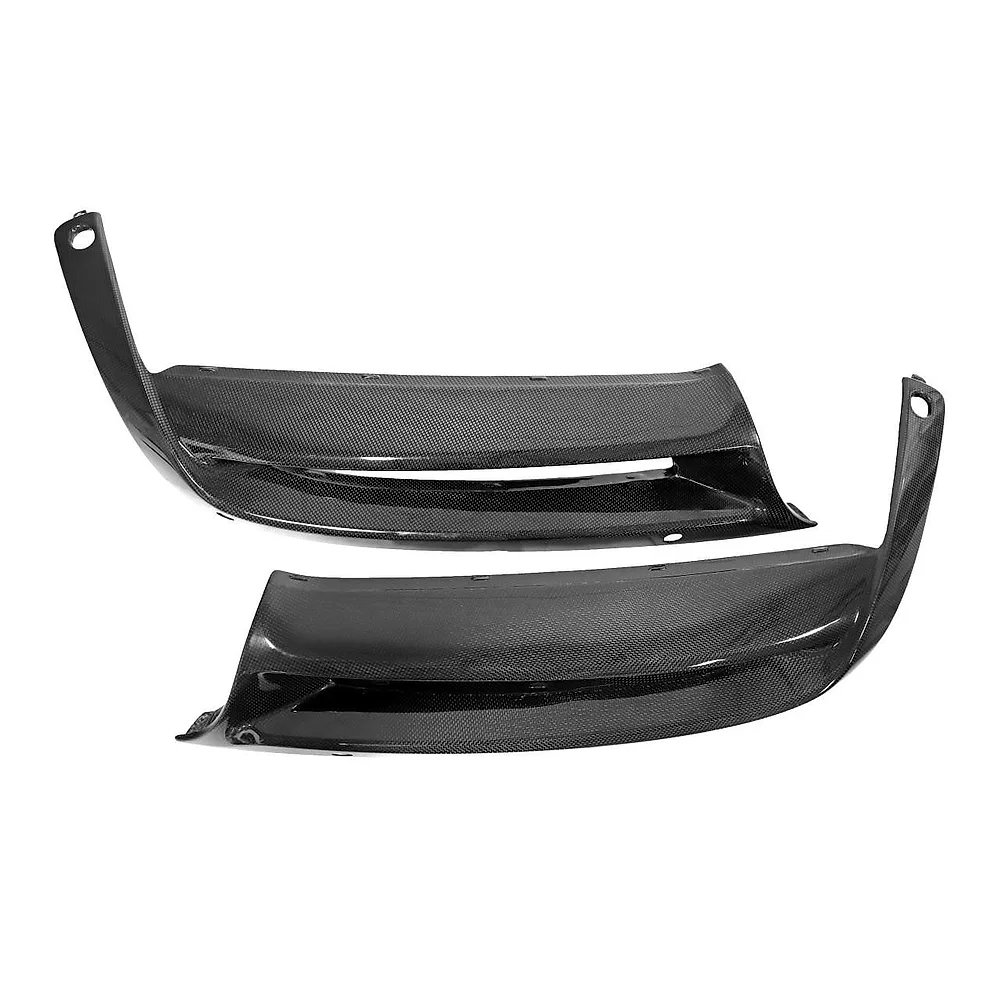 Carbon Fiber Right and Left Lower Rear Bumper Panel Finishers