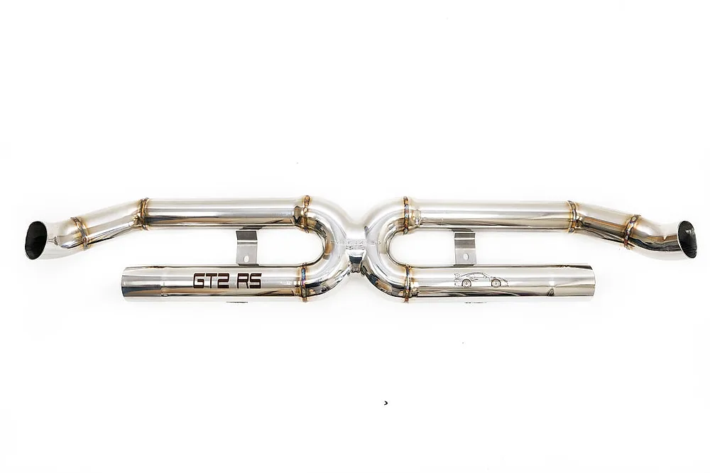 991.2 GT2 RS Center Muffler Bypass X-Pipe