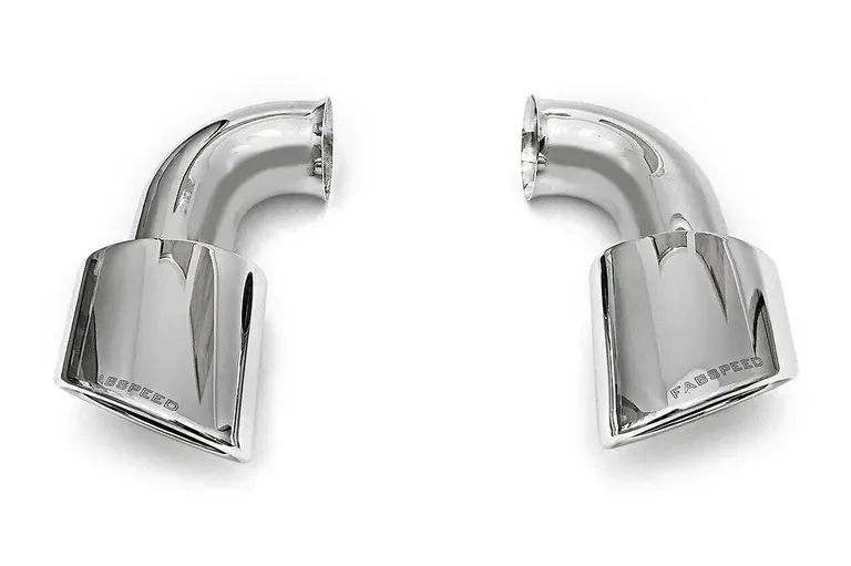 Fabspeed Porsche 993 Twin Turbo Muffler Bypass Pipes with tips (1995-1998)