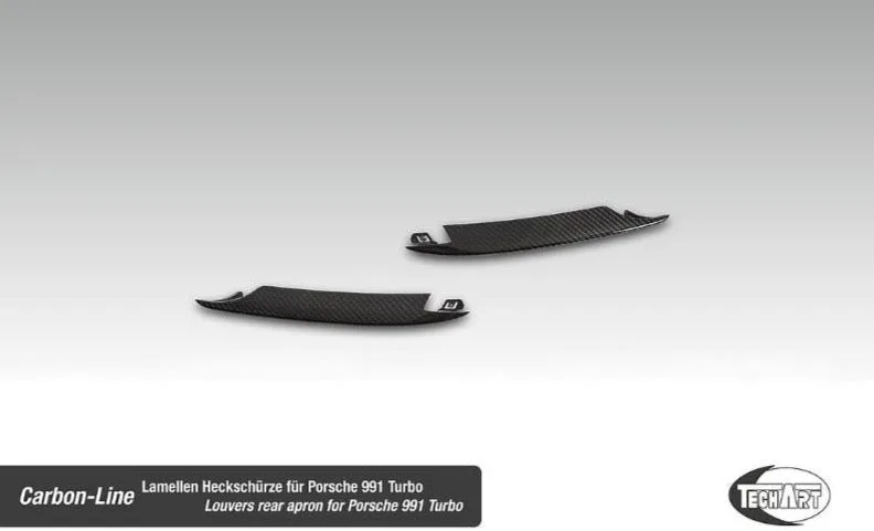 Louvres rear apron, glossy carbon