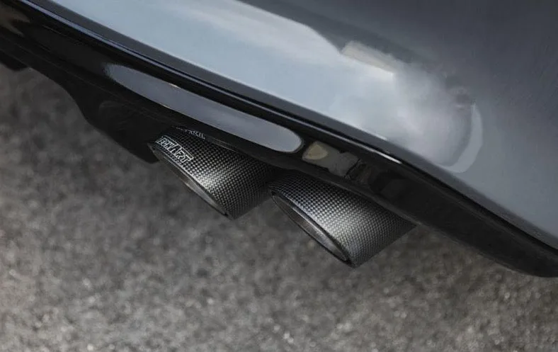 Sport tailpipe kit, titanium with carbon trim
